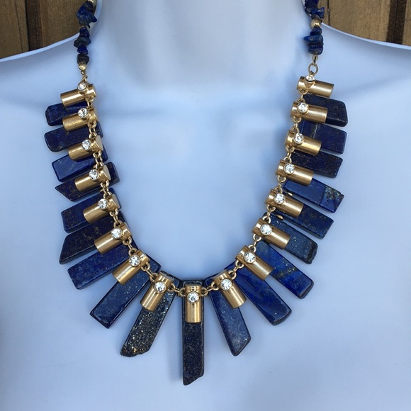 Miriam Haskell Jewelry - Miriam Haskell Blue Stone Statement Necklace